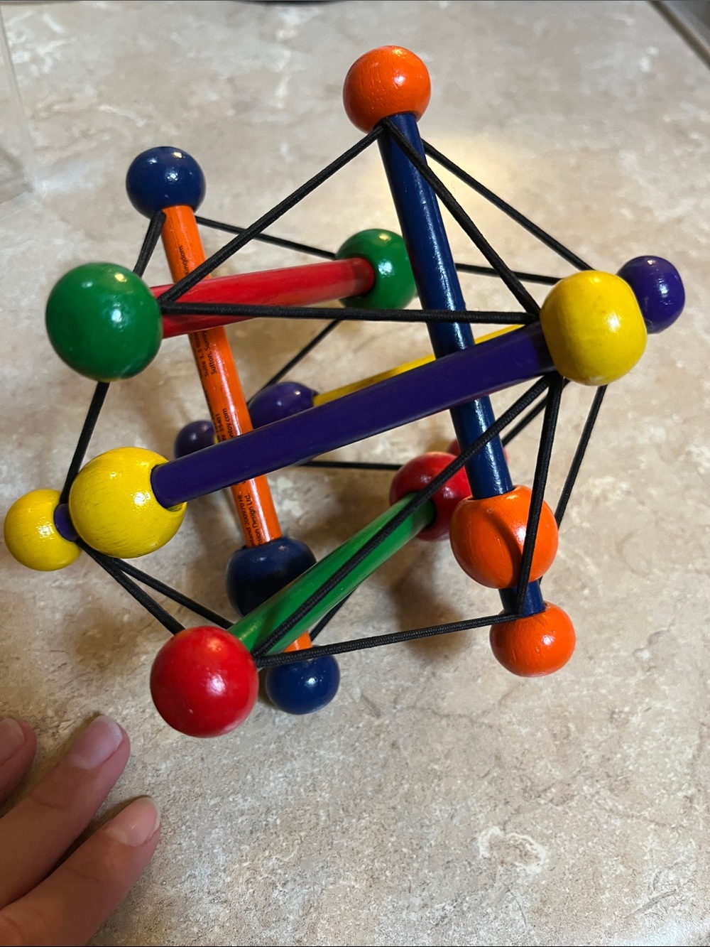 Skwish the manhattan toy company Wooden Activity Toy - Multicolor Sensory Ball